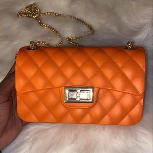 Orange Jelly Crossbody Bag
